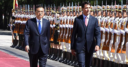 李克強総理、カナダのトルドー首相と会談を行い