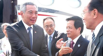 シンガポールのリー・シェンロン首相が杭州に到着