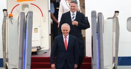 オーストラリアのターンブル首相が杭州に到着