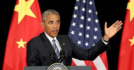 オバマ米大統領が杭州で記者会見を行い