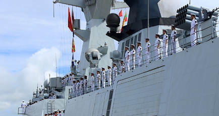 中国海軍護衛編隊、ミャンマー訪問を終える