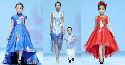 親子ファッション 可愛くて中国風満々