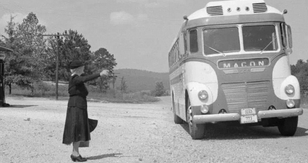 40年代の米国人、バス旅行中の写真が公開