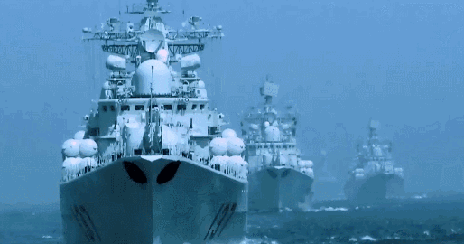 GIF画像で日増しに強大になる人民海軍に敬意を表す