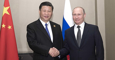 習近平主席、ロシアのプーチン大統領と会見