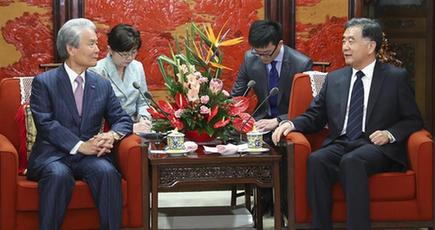 汪洋副総理、日本経済界の訪中団と会見