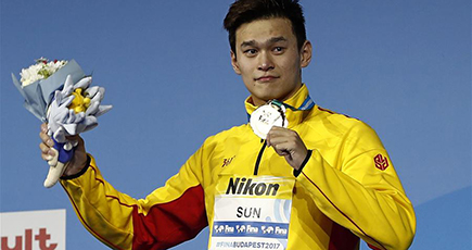 孫楊、男子400メートル自由形で優勝