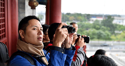 海外の記者たち、北京の中軸線から十九大取材活動に入り