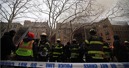 ニューヨークのマンションで火災、１４人負傷