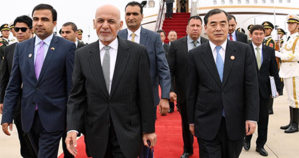 【ＳＣＯ青島サミット】アフガニスタンのガニー大統領が青島到着