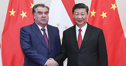 【ＳＣＯ青島サミット】習近平主席、タジキスタンのラフモン大統領と会見