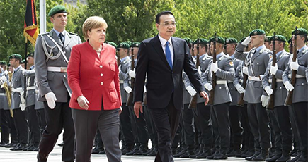 李克強総理、ドイツのメルケル首相と会談