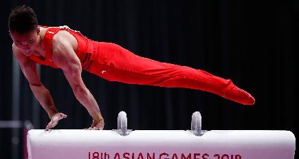 第１８回アジア大会　体操男子団体総合決勝　中国が優勝