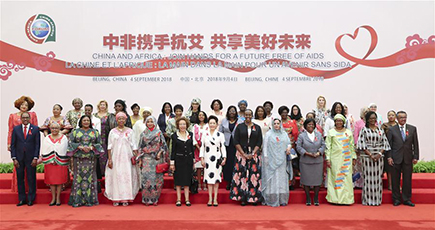 彭麗媛夫人、中国アフリカ・エイズ予防会議に出席