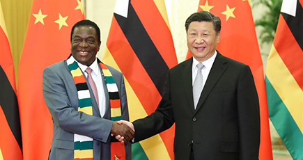 習近平主席、ジンバブエのムナンガグワ大統領と会見
