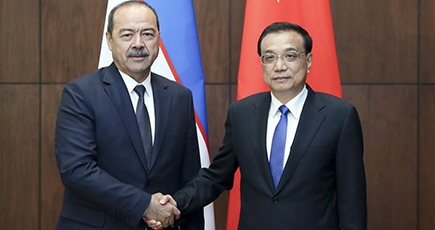 李克強総理、ウズベキスタンのアリポフ首相と会見