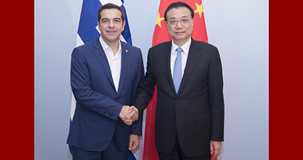 李克強総理、ギリシャのチプラス首相と会見