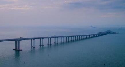 空から見た港珠澳大橋の香港区間