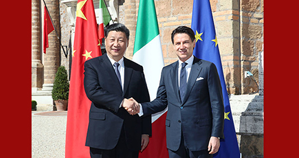 習近平主席、イタリアのコンテ首相と会談