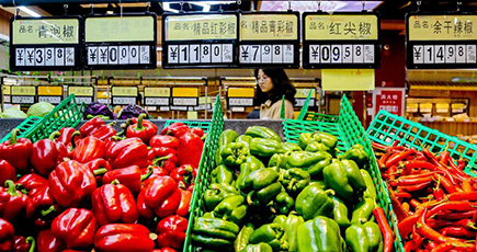 ３月の中国消費者物価、２・３％上昇