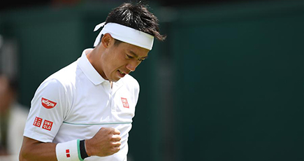 テニス　ウィンブルドン選手権　日本の錦織圭が２回戦進出