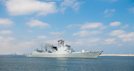 中国海軍の駆逐艦「西安」、エジプトのアレクサンドリア港に到着
