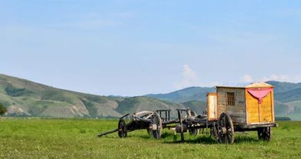 緑豊かな真夏のウラン・モド草原　内モンゴル自治区