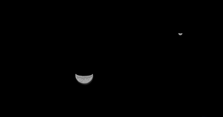 中国の火星探査機「天問１号」、地球と月を同時撮影