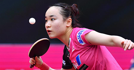 伊藤美誠が４強入り　卓球女子Ｗ杯