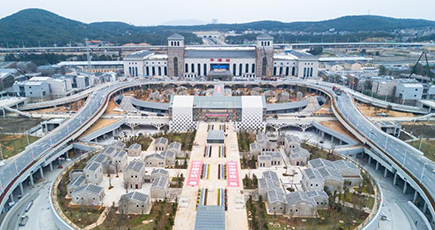 建設進む福平鉄道の平潭総合ターミナル　福建省