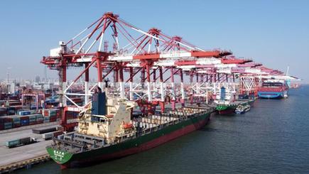 天津港のコンテナ取扱量、「春節」連休期間中に増加