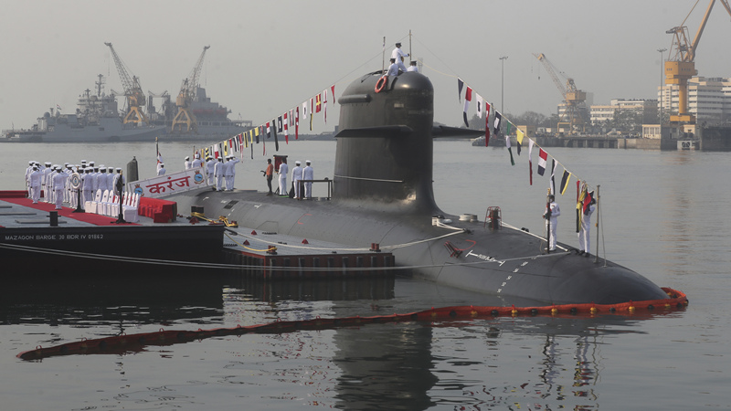 インド３隻目のスコルペヌ級潜水艦が就役