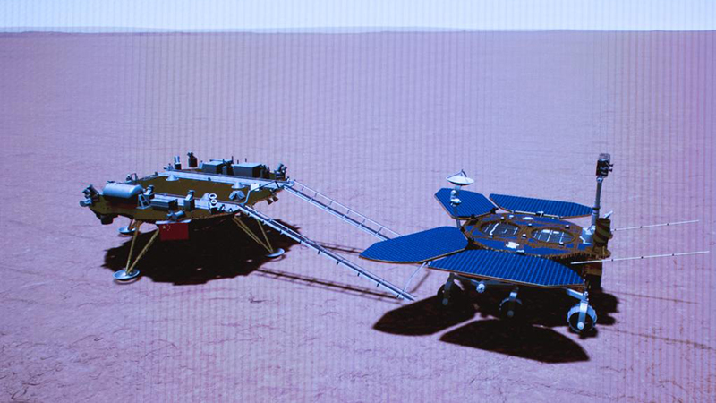 中国の「祝融号」探査車、火星表面に到着